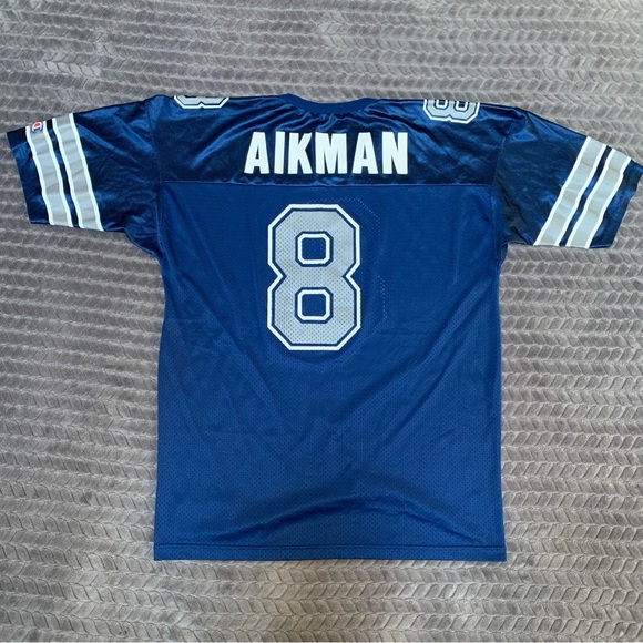 Champion Jersey Troy Aikman Dallas Cowboys Men’s Size 48 Blue NFL Football VTG - Picture 1 of 11